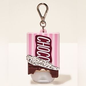 Bath & Body Works Pink and Silver Chocolate Bar Keychain